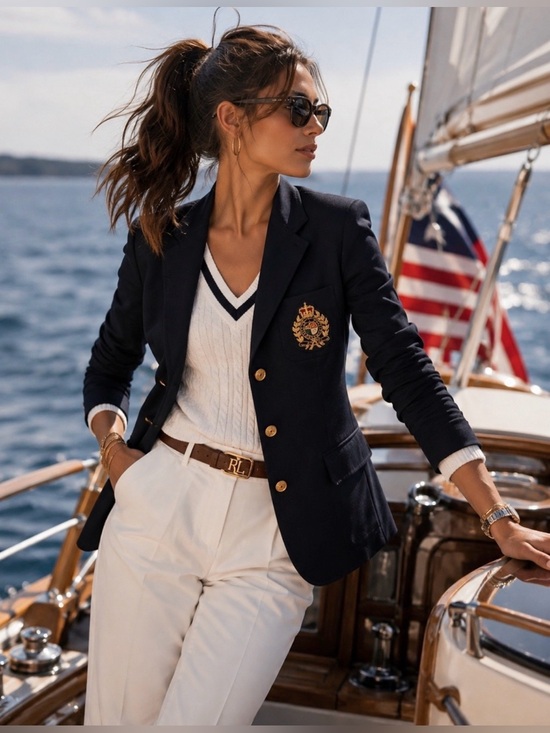 Ralph Lauren Jackets & Blazers - Ralph Lauren Navy Blazer with Embroidered Crest